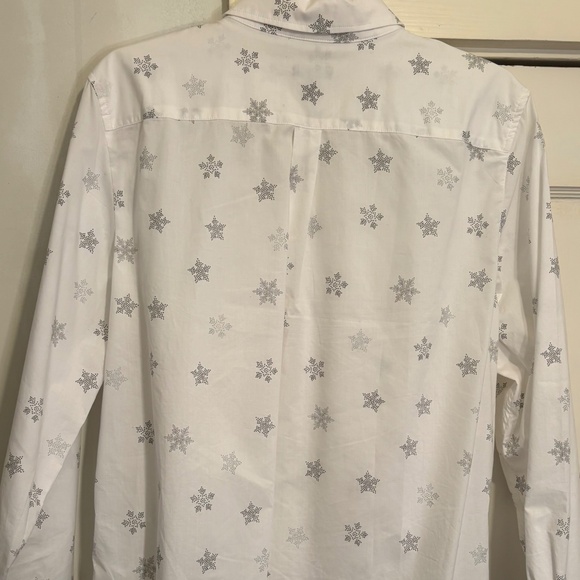 Like New Talbots Snowflake Top Shirt Blouse - Picture 6 of 6